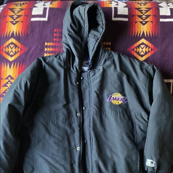Los Angeles Lakers Starter Parka Jacket 1990’s VTG - Picture 2 of 9
